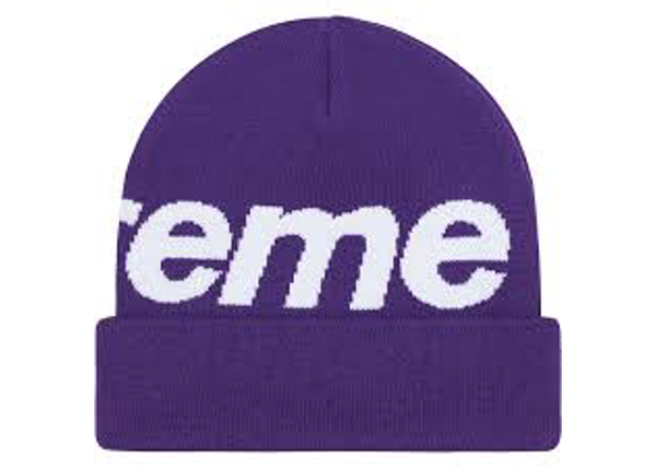 Supreme Big Logo Beanie Beanie (FW23) Dark Purple